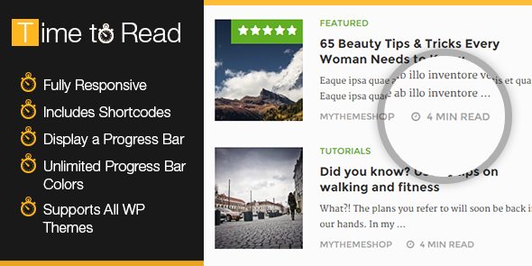 Product Image - MyThemeShop WP Time To Read WordPress Plugin 1.0.1