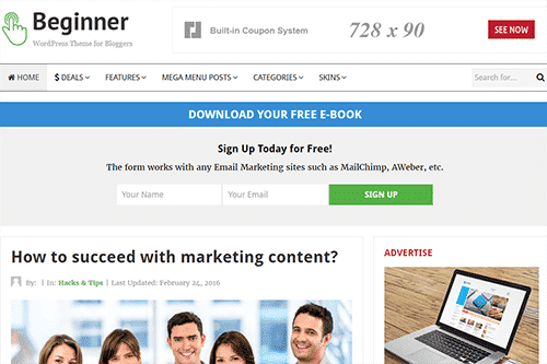 Theme Junkie Beginner WordPress Theme 1.0.1