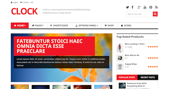 MyThemeShop Clock WordPress Theme 1.3.4