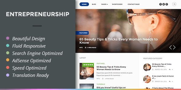 Product Image - MyThemeShop Entrepreneurship WordPress Theme 1.1.6