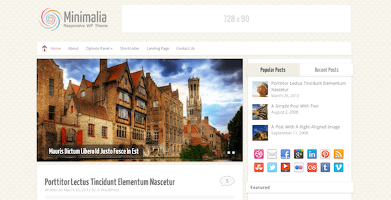 Product Image - MyThemeShop Minimalia WordPress Theme 1.3.3