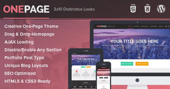 Product Image - MyThemeShop OnePage WordPress Theme 1.2.5
