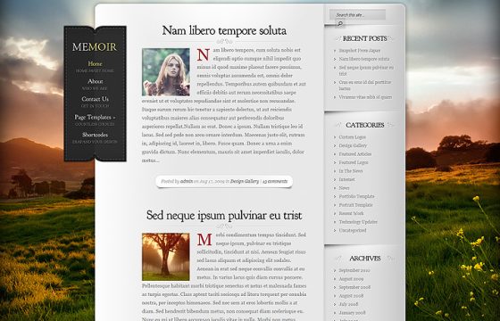 Elegant Themes Memoir WordPress Theme