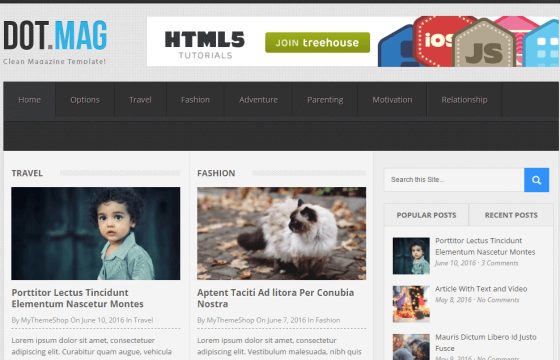 Product Image - MyThemeShop DotMag WordPress Theme 1.0.9