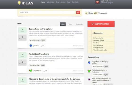 Product Image - AppThemes Ideas 1.3.1 Product Image - AppThemes Ideas 1.3.1