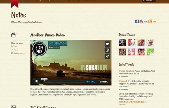 Product Image - Themify Notes WordPress Theme 7.5.0