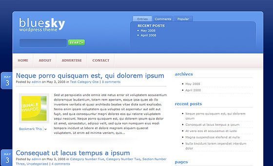 Elegant Themes BlueSky WordPress Theme