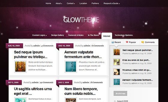 Product Image - Elegant Themes Glow WordPress Theme 5.1.12