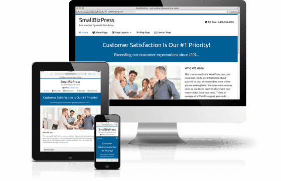 Product Image - CobaltApps SmallBizPress Skin for Dynamik Website Builder 1.0.0