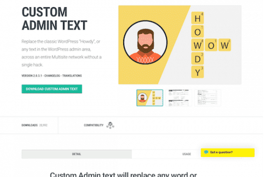 Product Image - WPMU DEV Custom Admin Text WordPress Plugin 2.0.3.1