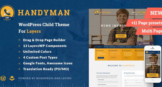 Product Image - Handyman – Craftsman Business WordPress Theme 1.4.4.4