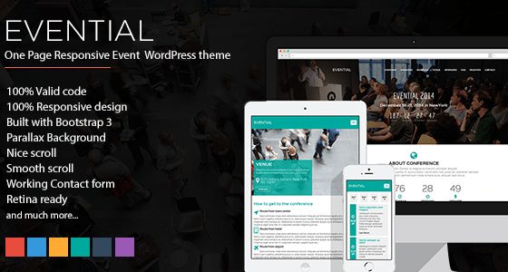 Product Image - Evential – One Page Responsive Event WordPress Theme 1.4.1