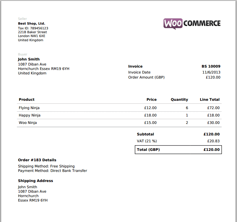 WooCommerce PDF Invoices 5.0.7