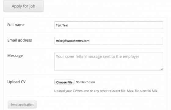 WP Job Manager Applications Addon 3.2.0