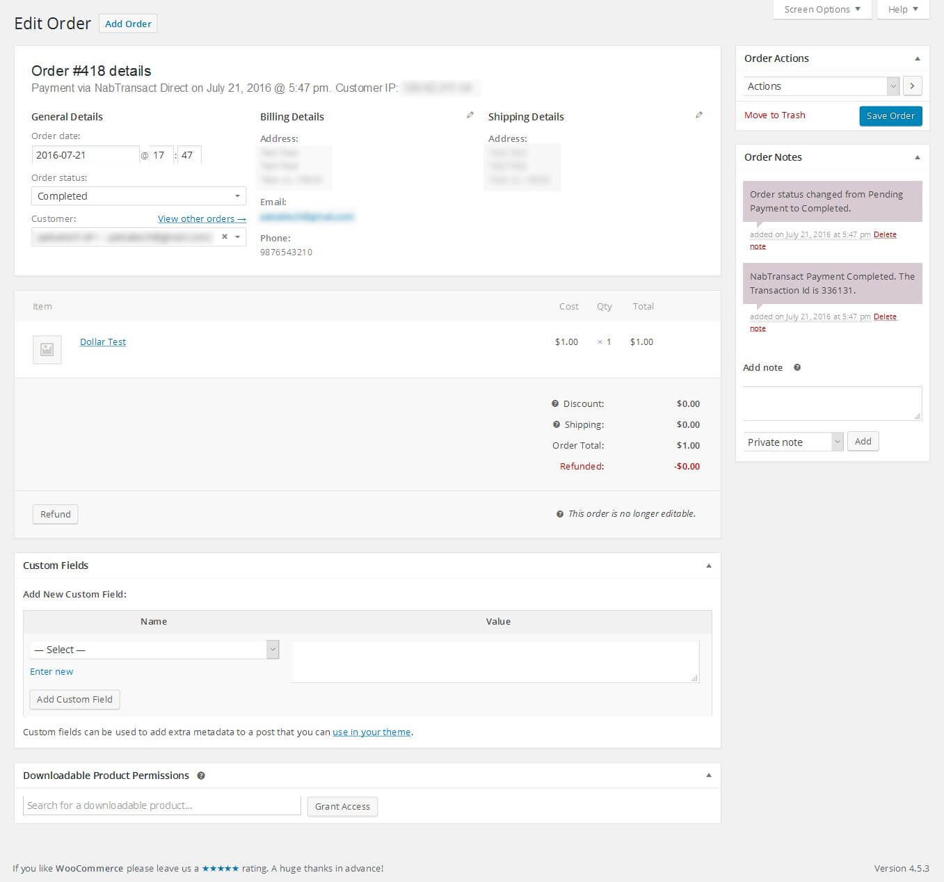 WooCommerce NAB Transact Direct Post 1.4.4