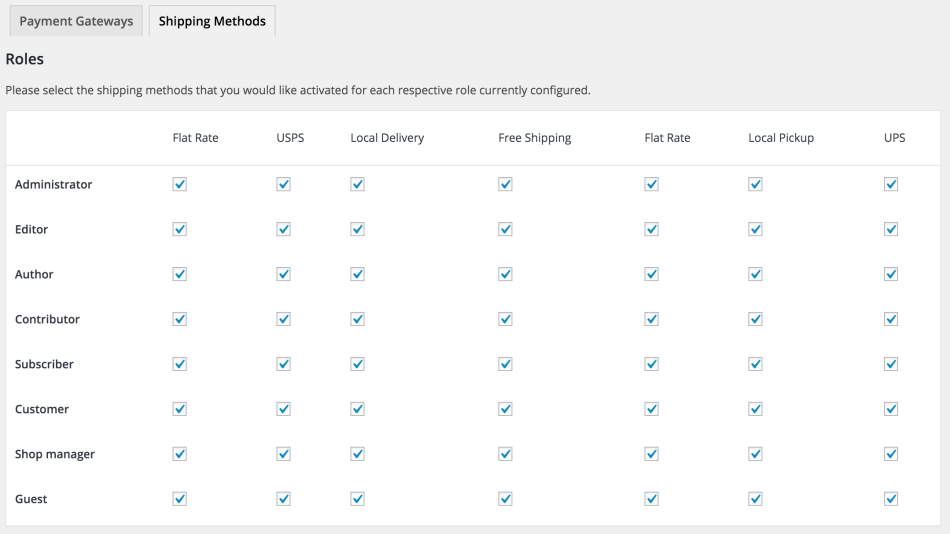 Product Image - WooCommerce Role Based Payment / Shipping Methods 2.5.2