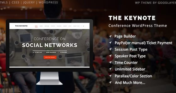 Product Image - The Keynote – Conference Event Meeting WordPress Theme 2.2.4