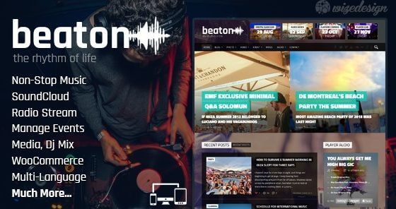 Product Image - Beaton – Music Radio & Events WordPress Theme 1.4.1