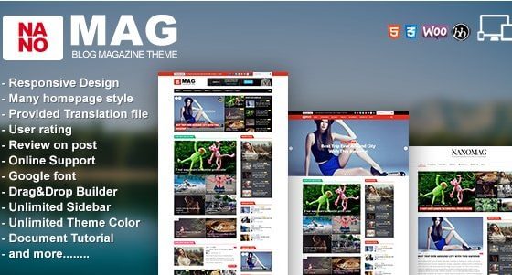 Product Image - NanoMag – Responsive WordPress Magazine Theme 1.7