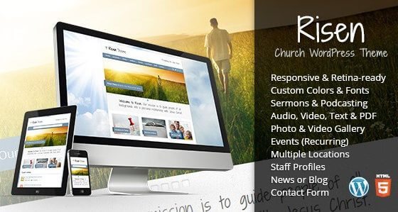 Product Image - Risen – Church WordPress Theme Responsive 2.3.1