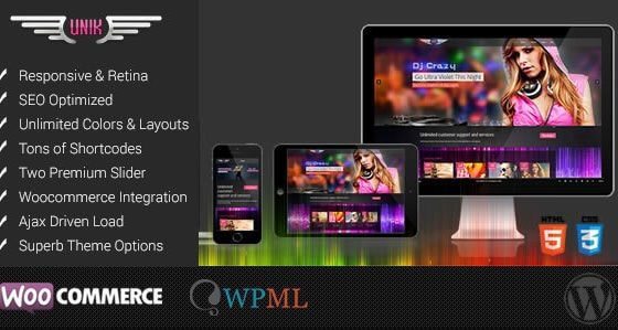 UNIK – Universal Music Responsive WordPress Theme