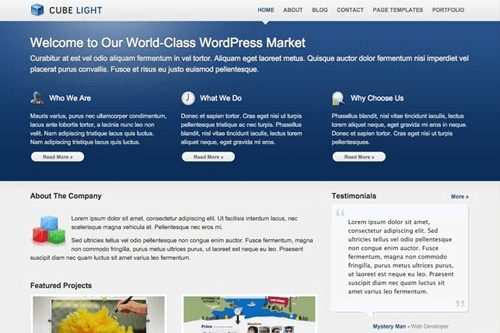 Product Image - Theme Junkie CubeLight WordPress Theme 1.0.5