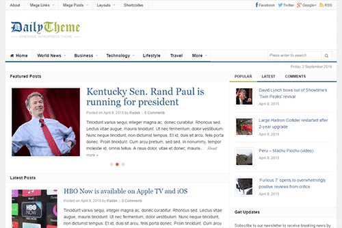 Product Image - Theme Junkie Daily WordPress Theme 3.0.3