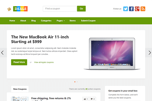 Theme Junkie Deals WordPress Theme 1.1