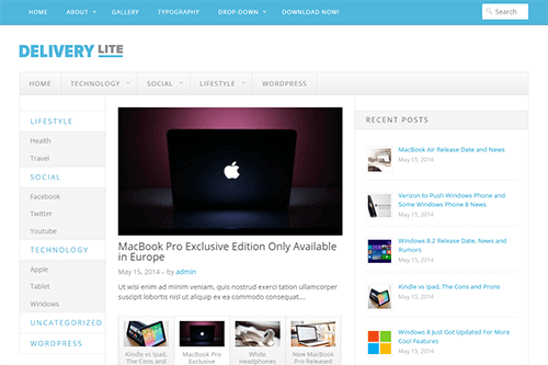 Product Image - Theme Junkie Delivery Lite WordPress Theme 1.0.5