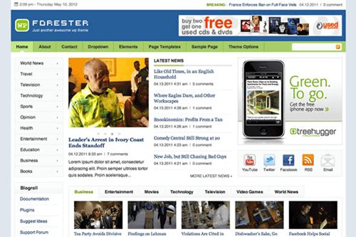 Product Image - Theme Junkie Forester WordPress Theme 1.0.2