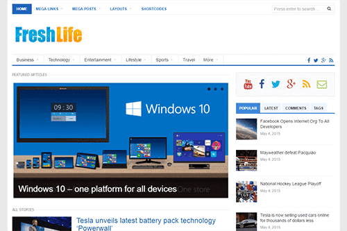 Theme Junkie FreshLife WordPress Theme 3.0.3