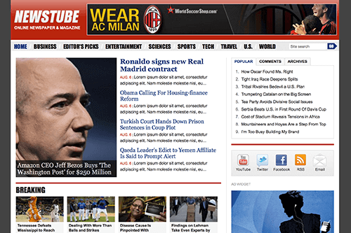 Product Image - Theme Junkie NewsTube WordPress Theme 2.0.0