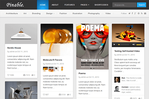 Product Image - Theme Junkie Pinable WordPress Theme 1.0.5