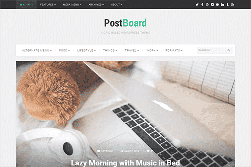 Product Image - Theme Junkie PostBoard WordPress Theme 1.0.1