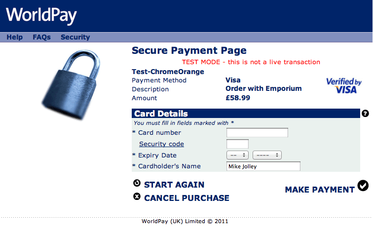 WorldPay for WooCommerce