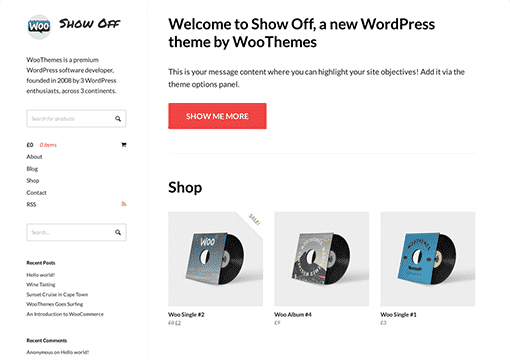 Product Image - WooThemes Showoff Premium Theme 1.2.2