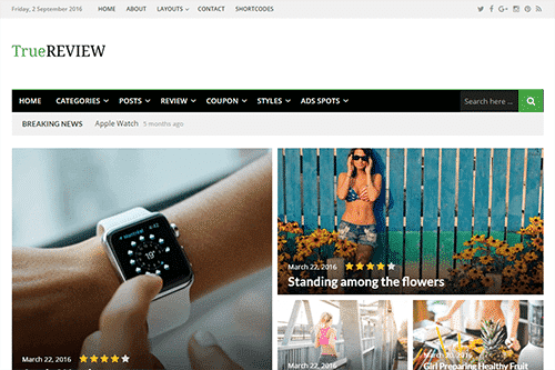 Product Image - Theme Junkie TrueReview WordPress Theme 1.0.5