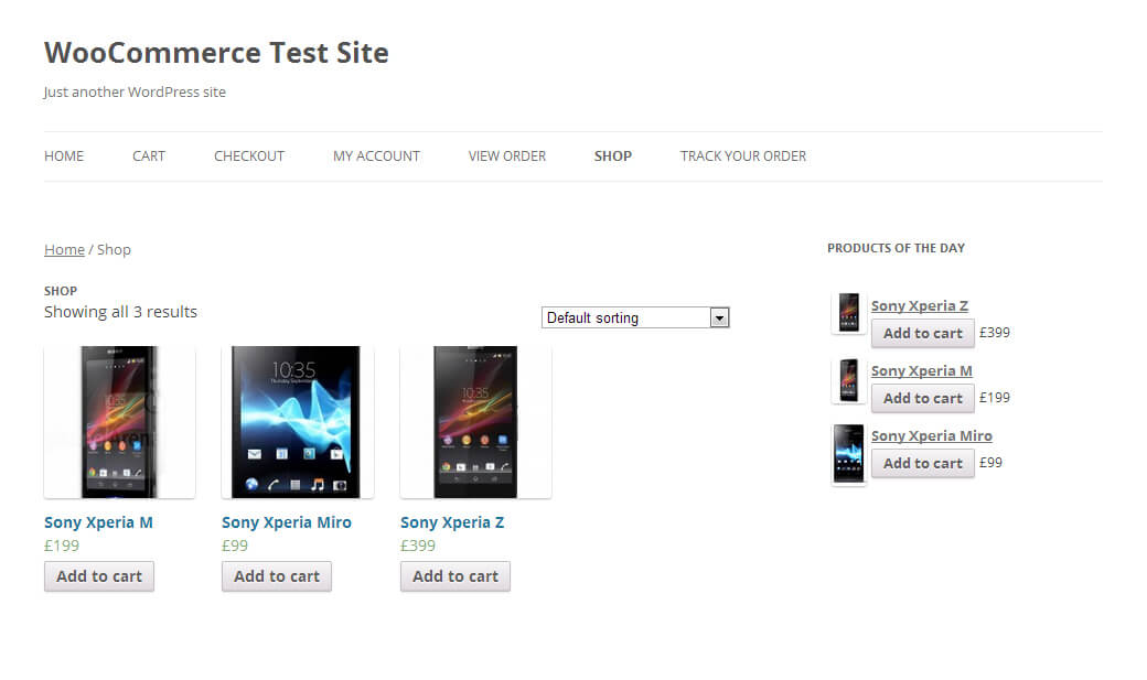 WooCommerce Products of the Day