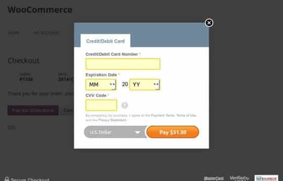 2Checkout Inline Checkout for WooCommerce