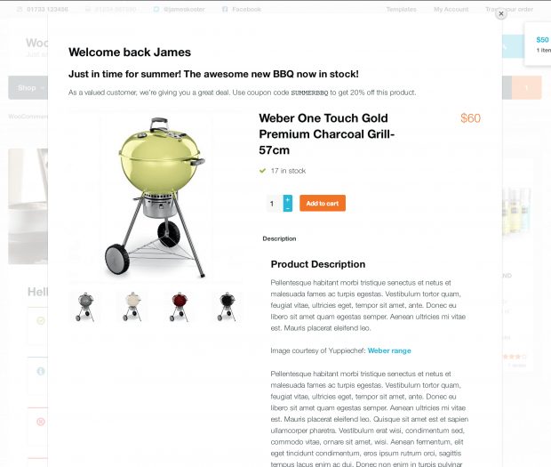 WooCommerce Splash Popup
