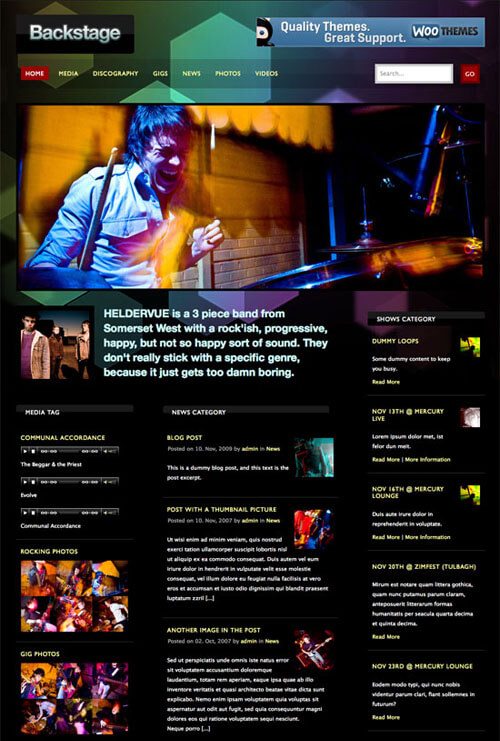 WooThemes Backstage Premium Theme