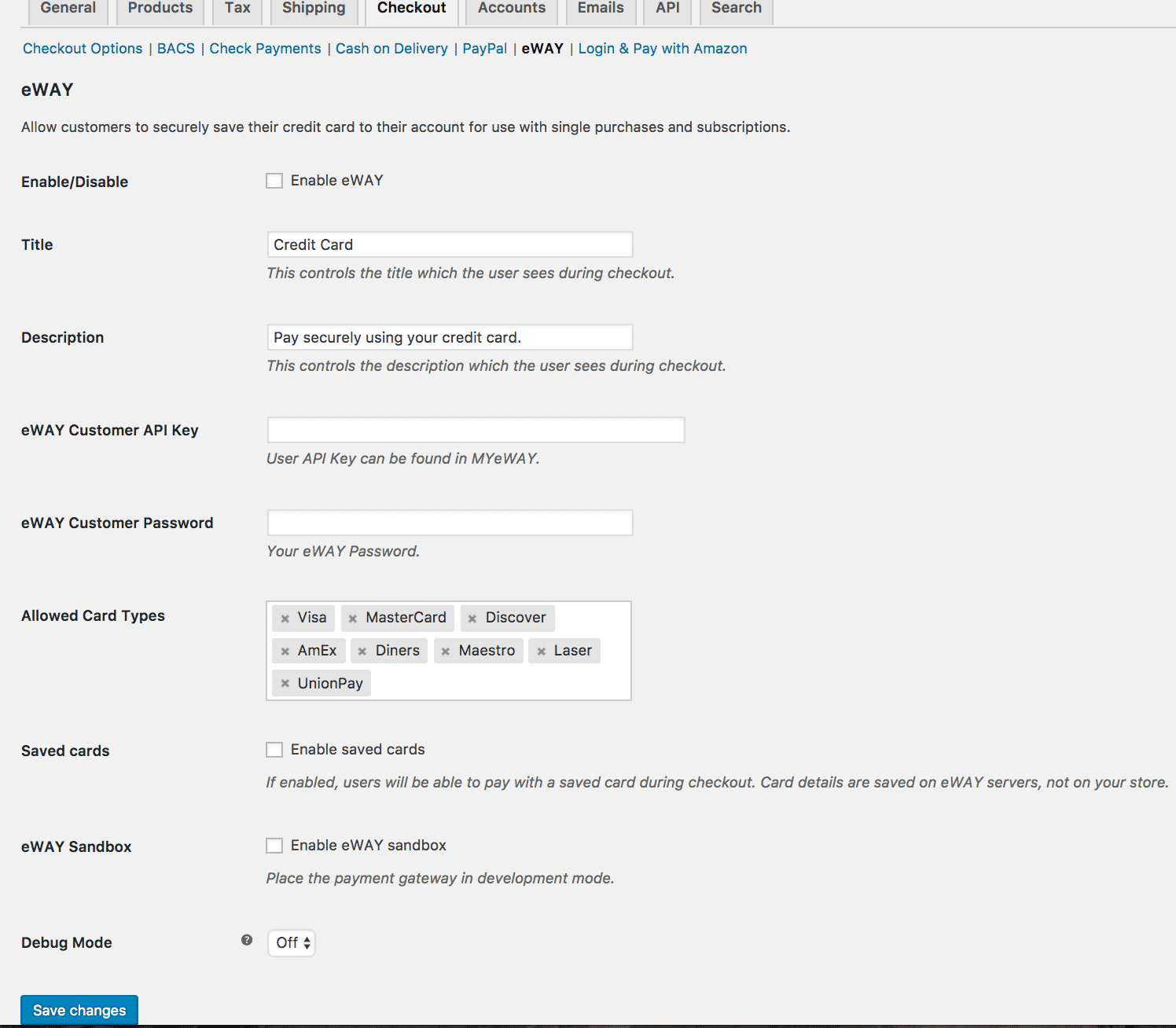 WooCommerce eWAY Payment Gateway
