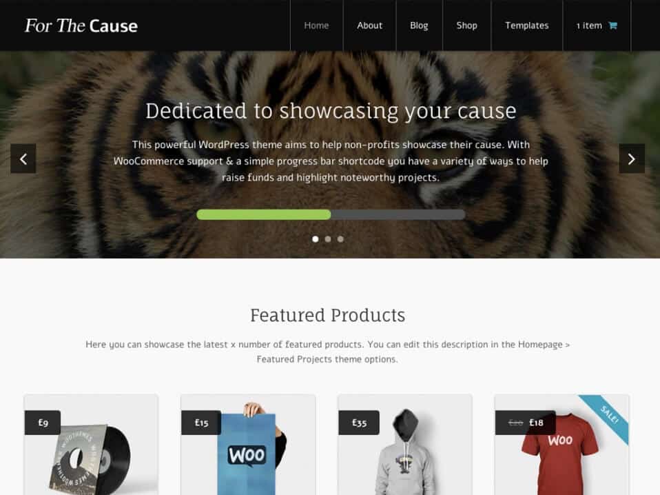 Woothemes For The Cause WooCommerce Themes