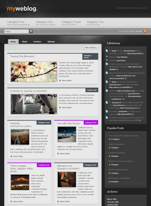 WooThemes Myweblog Premium Theme