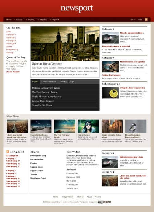 WooThemes Newsport Premium Theme