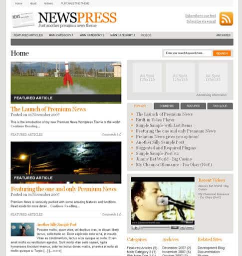 WooThemes Newspress Premium Theme