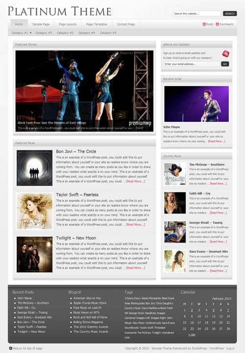 StudioPress Platinium Theme