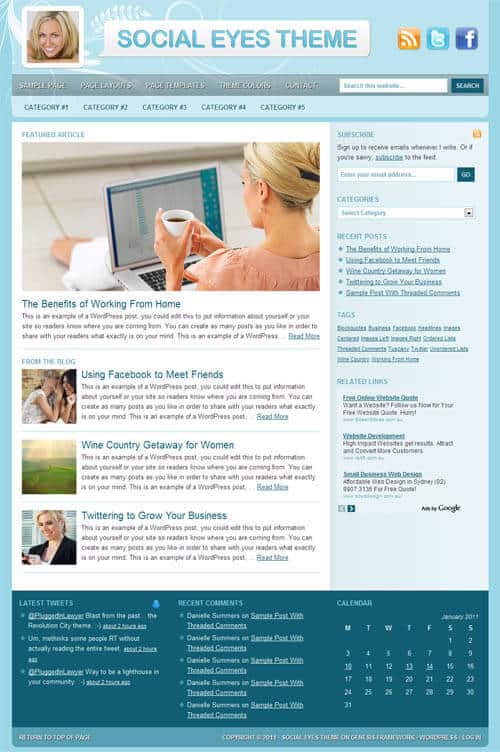 StudioPress Social Eyes Theme