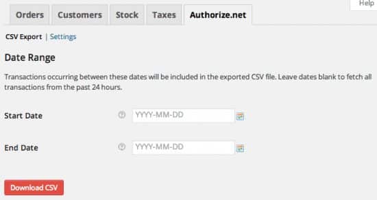 Authorize.Net Reporting for Woocommerce