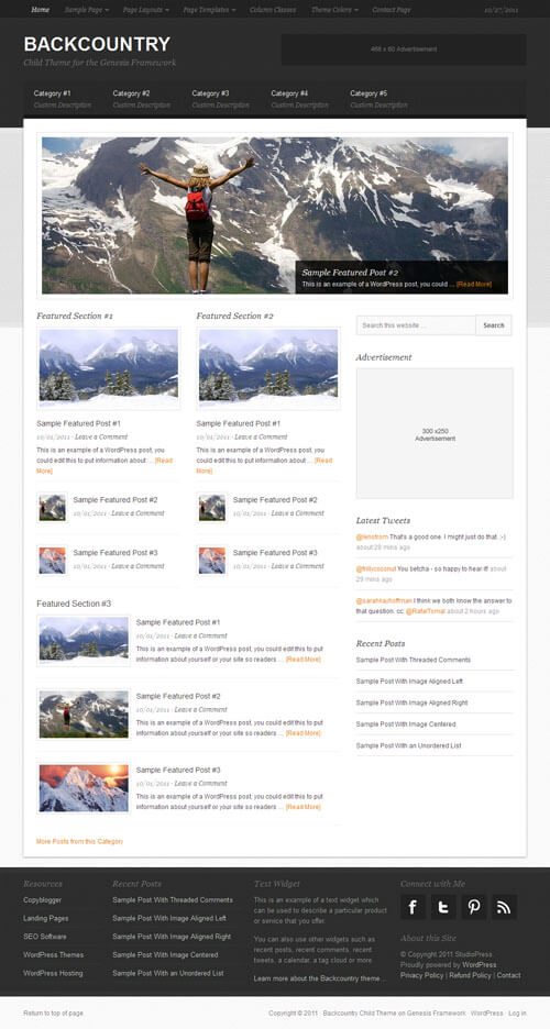 StudioPress Backcountry Genesis WordPress Theme